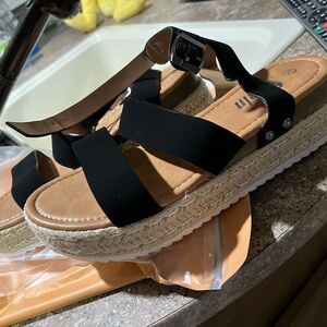 Black Espadrille Sandals